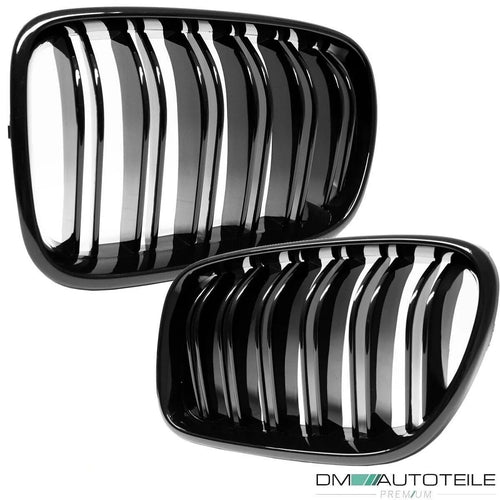 SET Griglia DOPPIA BARRA Nero Lucido VERNICIATO per BMW X3 F25 10-