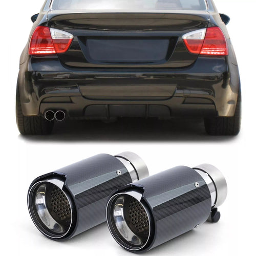 terminali sport carbonio nero adatti per BMW Serie 3 E90 E91 E92 E93