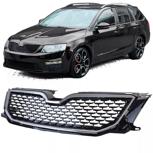 Griglia Sport nera cromata adatta per Skoda Octavia 5E Vorfacelift 12-17