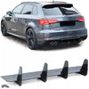 Diffusore posteriore splitter Performance per Audi A3 S3 8V Sportback 16-21