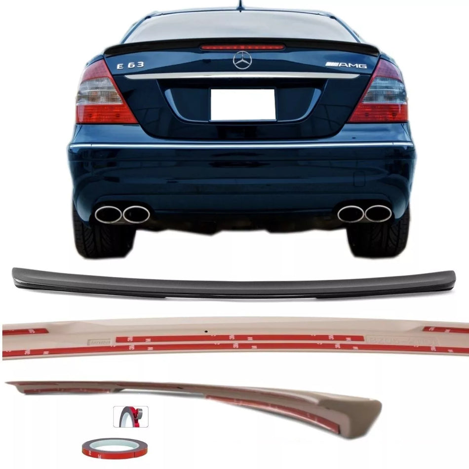 Mercedes W211 bagagliaio Spoiler Posteriore Nero Lucido mod. convers. su E63 AMG