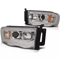 Fari con luce diurna LED per Dodge RAM 2002-2006 in cromo
