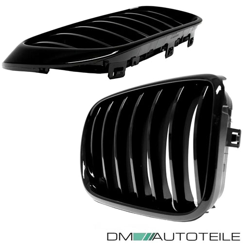 2x Griglia nera lucida per BMW X3 F25 X4 F26 2014>