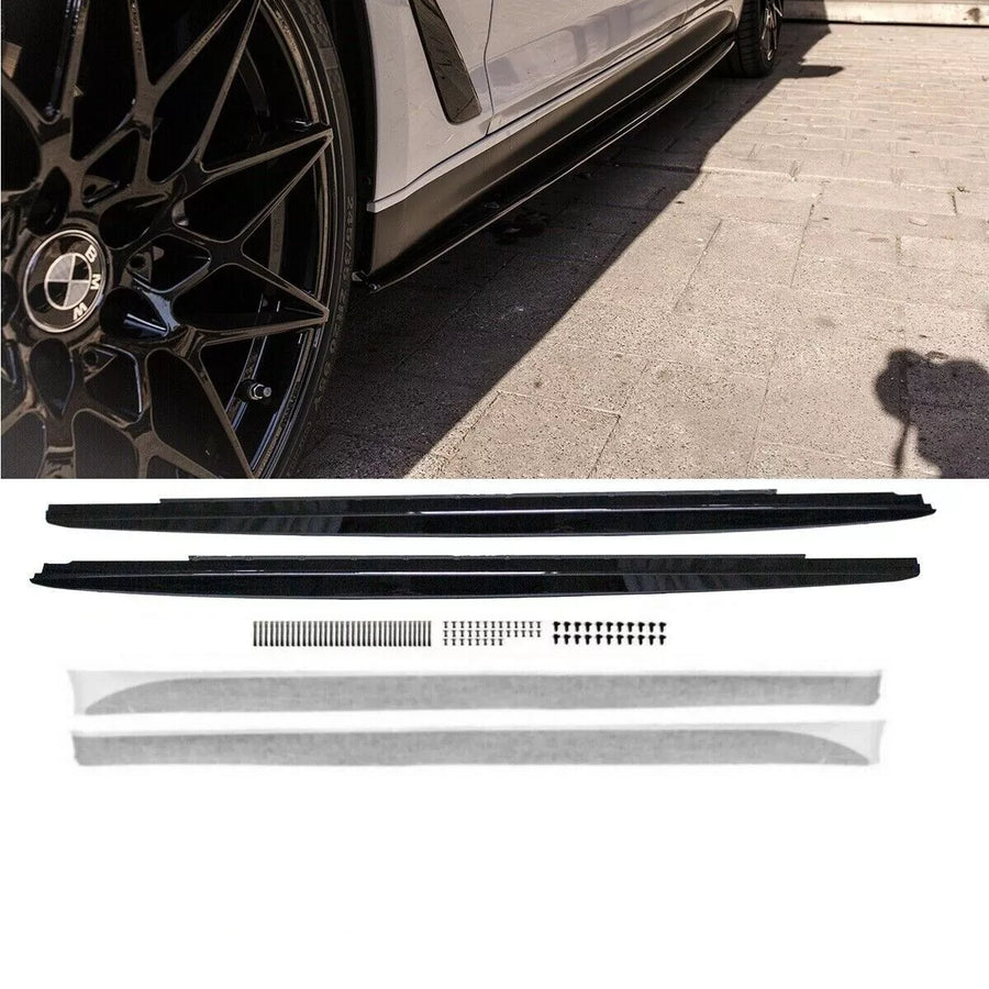minigonne laterali nere + attacchi pellicola per BMW G30 G31 M