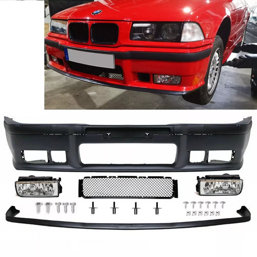 Paraurti + lama GT + nebbia cromata per BMW E36 anche M3 M + rivetti