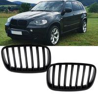 SET Griglia Nero Opaco per BMW X5 E70 06-13 + X6 E71 E72 08-15
