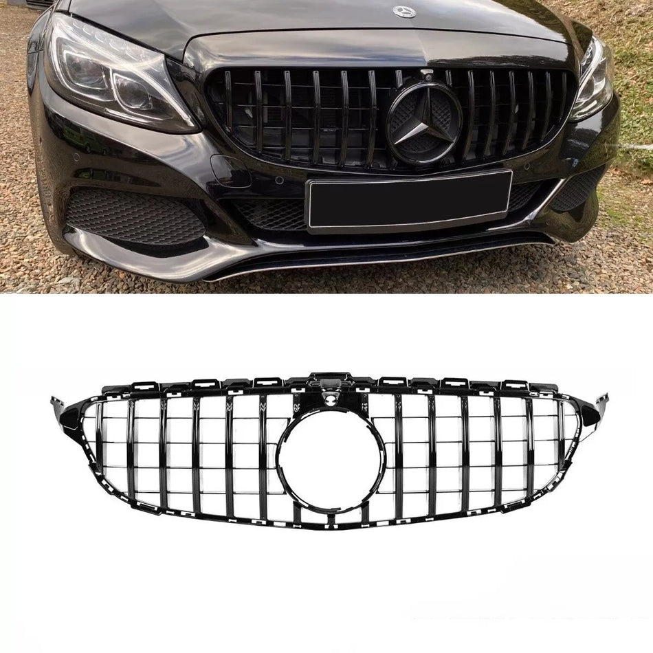 Griglia nera + fotocamera per Mercedes W205 14-18 Sport-Panamericana GT