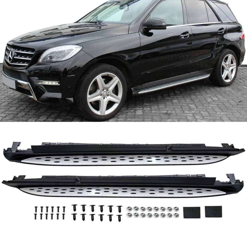 Pedoni Barre Ingresso Soglia Alluminio  per Mercedes ML W166