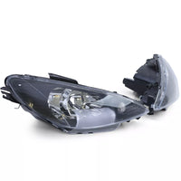 Fari Vetro Trasparente Nero H7 H7 + Adattatore per Peugeot 206 1998-2008