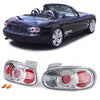 Coppia fanali posteriori in trasparenti cromati per Mazda MX5 NB 98-05