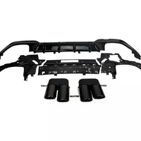 DIFFUSORE + MASCHERINE SCARICO NERO per BMW SERIE 3 G20/G20 2019-2022 con M
