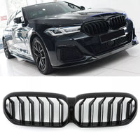 per BMW SERIE 5 G30 G31 LCI SPORT GRIGLIA RADIATORE DOPPIA BARRA LUCIDA NERO