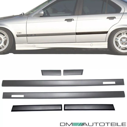 Set battiporta Nero listelli decorativi + emblema per BMW E36 Touring