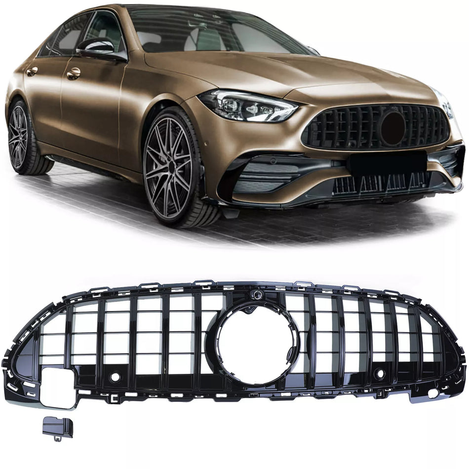 Griglia radiatore Sport GT nera lucida per Mercedes Classe C W206 S206 dal 21
