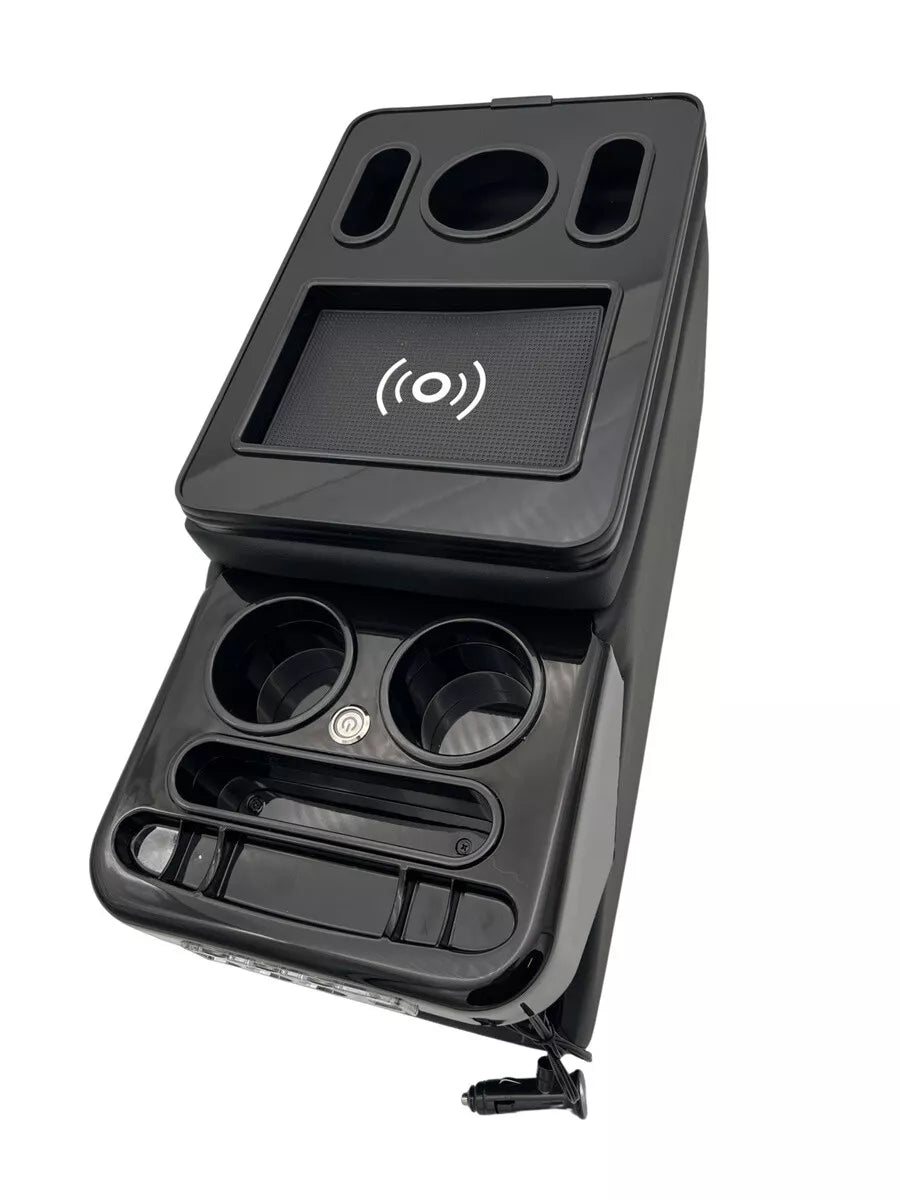 Console Centrale per Mercedes Vito W447 +Induzione Nero Lucido RGB LED Multi USB