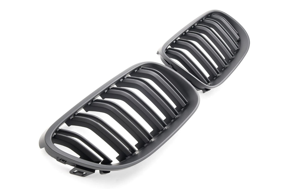 per BMW SERIE 3 E92 E93 10-13 SPORT GRILL DOPPIO PONTE NERO OPACO