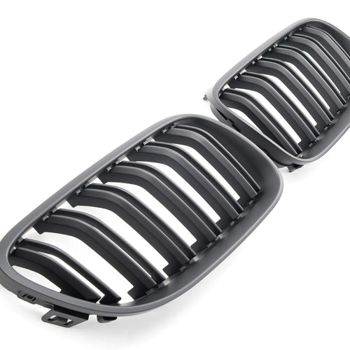 per BMW SERIE 3 E92 E93 10-13 SPORT GRILL DOPPIO PONTE NERO OPACO