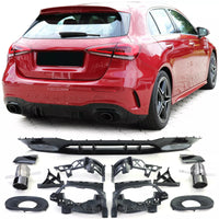 Diffusore Posteriore Sport Tipo 2 + terminali per Mercedes Classe A W177 dal 18