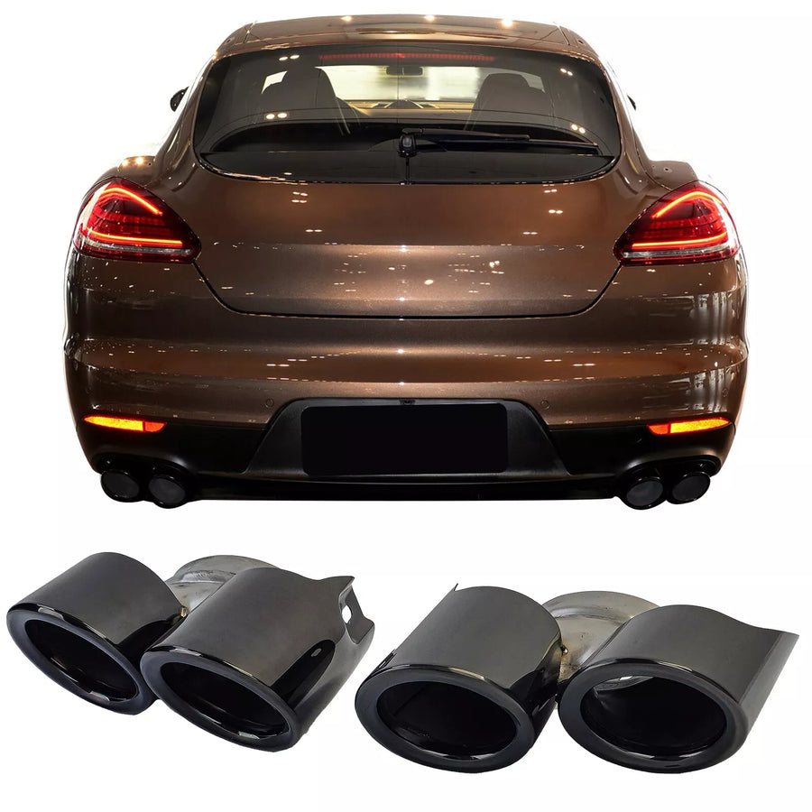 terminali doppio tubo nero adatti per Porsche Panamera 970.2 228kW