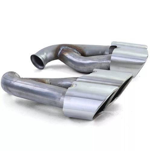 terminali Duplex Turbo Look Acciaio Inox, per Porsche Cayenne 92A Facelift 14-17