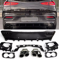Diffusore + Terminali di Scarico 2X2 (CROMO) per MERCEDES C167 GLE COUPE