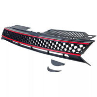 Griglia a nido d'ape senza emblema + griglia paraurti LUCIDA per VW Golf 6 08-13