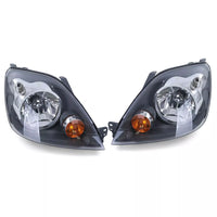 Coppia fari H4 neri + motore, per Ford Fiesta JH JD 05-07