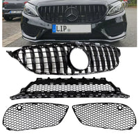 Griglia nera lucida per Mercedes W205 S205 14-18 AMG Panamericana