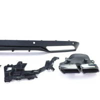 Diffusore Posteriore Sport + Terminali Nero per Mercedes W205 Berlina 14-18