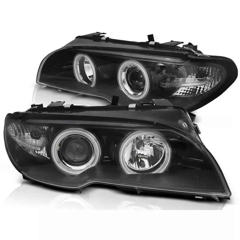 Fari CCFL Angel Eyes per BMW Serie 3 E46 Coupe/Cabrio 2003 Nero