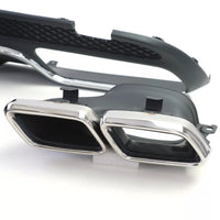 Diffusore Posteriore Sport Terminali Cromati Mercedes C W205 S205 Berlina 14-18