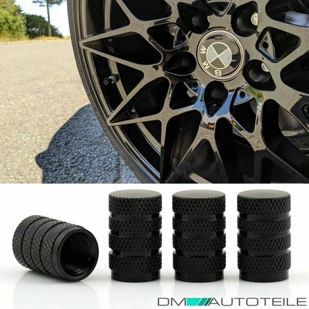 Set 4 tappi valvole alluminio alluminio Nero anodizzato valvola auto bici