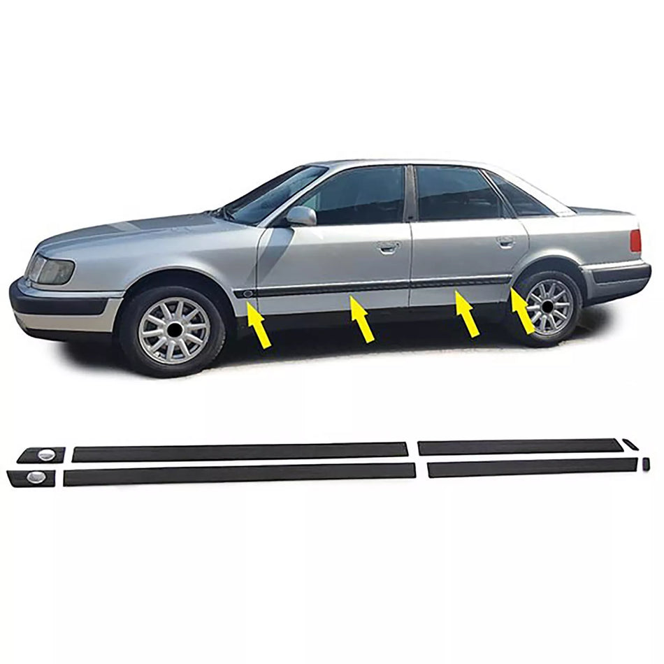 Modanature paraurti modanature portiere set 8 pezzi per Audi 100 C4 90-94