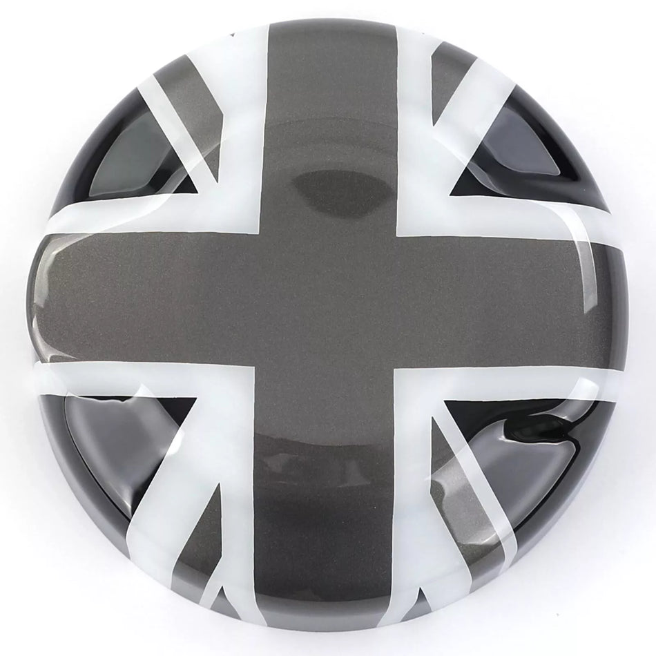 Tappo serbatoio cover bandiera grigio bianco per Mini One Cooper F55 F56 F57