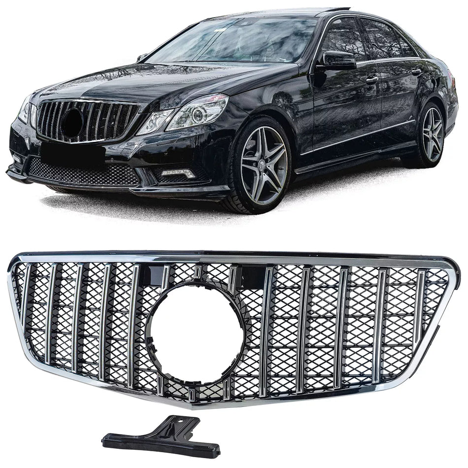 Griglia radiatore Sport nera cromata per Mercedes E W212 S212 prefacelift 09-13