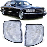 Coppia frecce bianche sinistra destra, per Mercedes Classe S W126 79-91