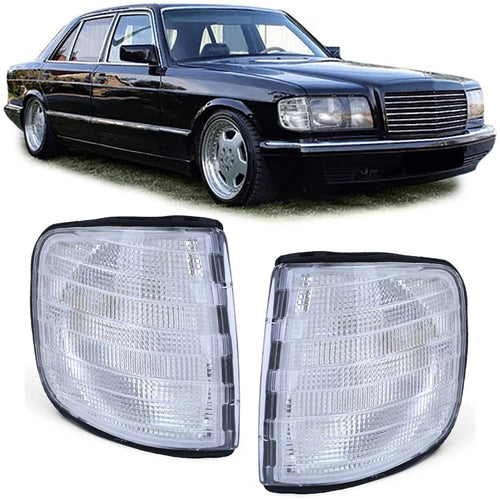 Coppia frecce bianche sinistra destra, per Mercedes Classe S W126 79-91