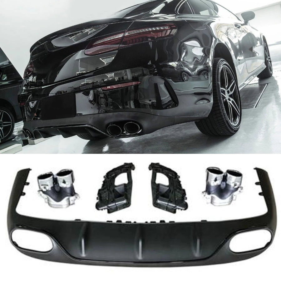 Diffusore + Terminali di Scarico (CROMO) per Mercedes C238 A238