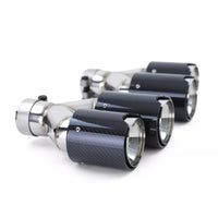 Doppi terminali in carbonio 4 tubi duplex, per BMW Serie 5 F10 F11 535i 535d