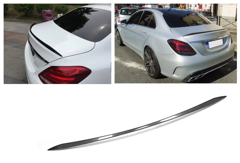 SPOILER POSTERIORE EFFETTO CARBONIO per Mercedes W205 Classe C