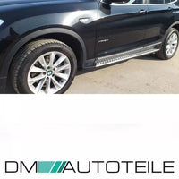 SET PEDANE IN ALLUMINIO INGRESSO + MATERIALE DI MONTAGGIO PER BMW X3 F25 10-17