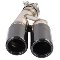 Terminale scarico doppio tubo nero lucido, per BMW Serie 3 F30 F31 316 318 320