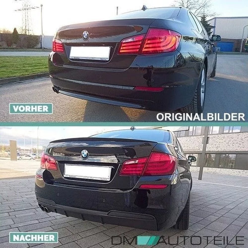 Heckspoiler Heckspoilerlippe 10-17 Kofferraum + 3M passt für BMW 5er F10 10-17