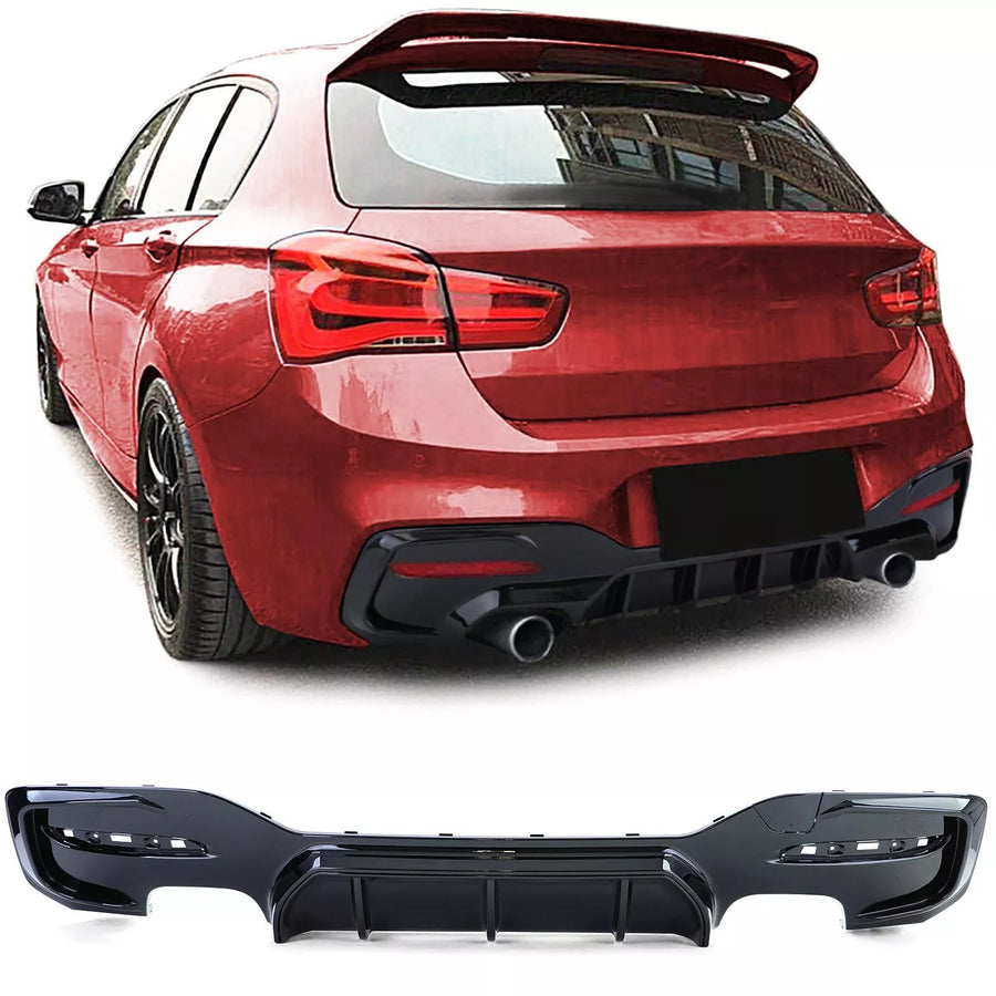 Diffusore posteriore Performance 4 tubi per BMW Serie 1 F20 F21 M135 M140 15-19