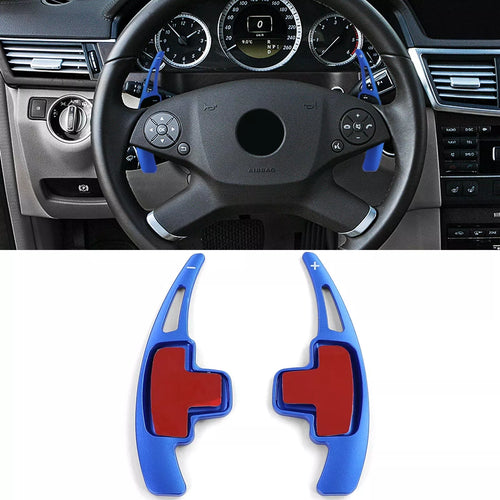 Palette Cambio Alluminio Blu, per Mercedes W176 W246 W212 C207 A207 S212