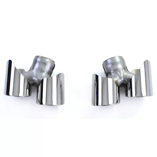 Doppio tubo terminali lucidati adatti per Porsche 911 991.2 15-19 3.0 370 CV