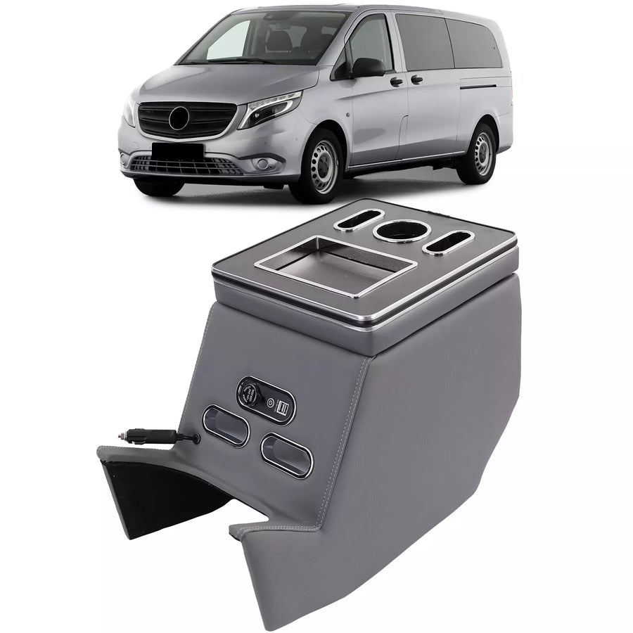 Console centrale bracciolo portaoggetti grigio adatta per Mercedes Classe V W447