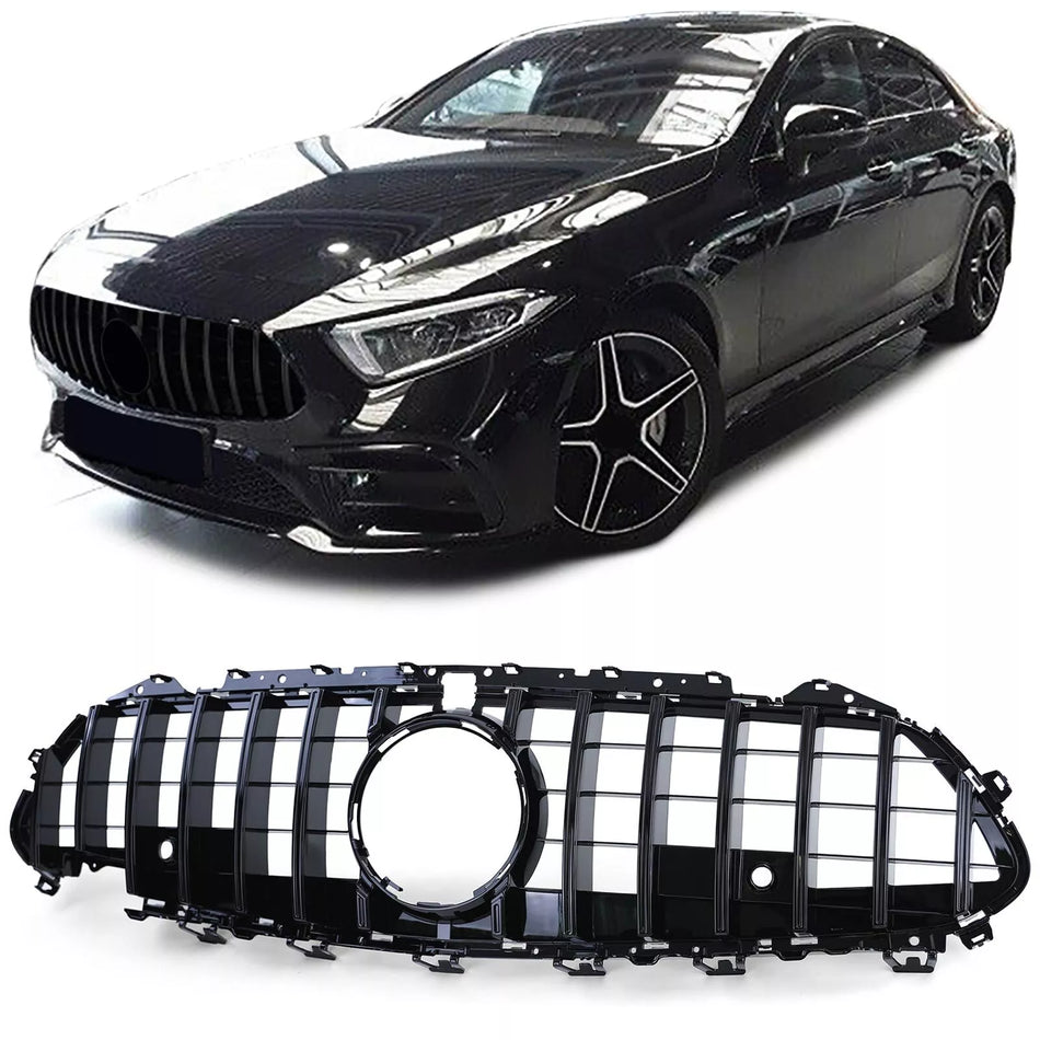 Griglia radiatore sportiva nera lucida per Mercedes CLS C257 18-23