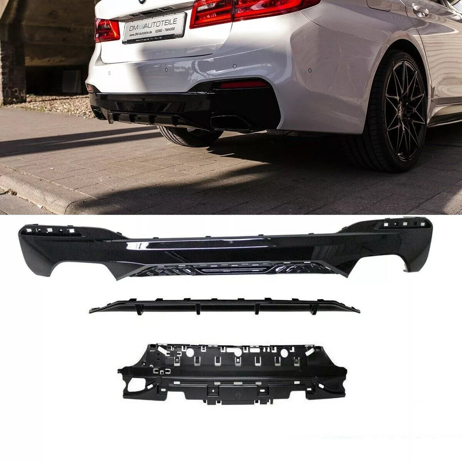 Diffusore posteriore Nero Lucido diffusore per BMW G30 G31 M Sport