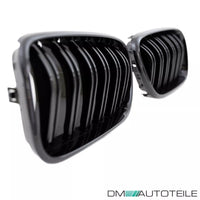 SET Griglia DOPPIA BARRA Nero Lucido VERNICIATO per BMW X3 F25 10-